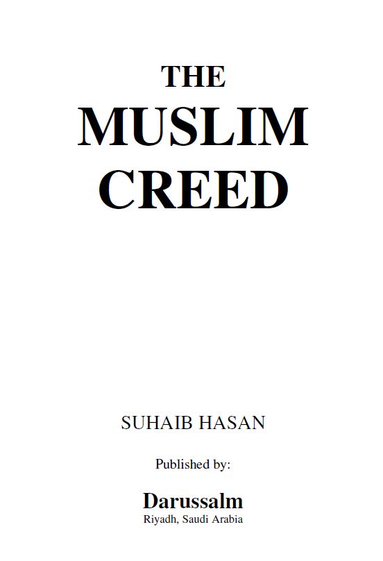 THE MUSLIM CREED